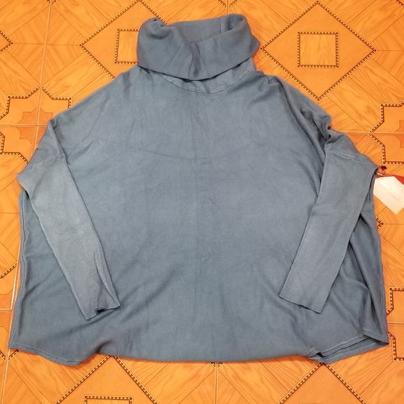 Teal Womens Relaxed Fit Turtle Neck Sweater - L - Picture 1 of 4